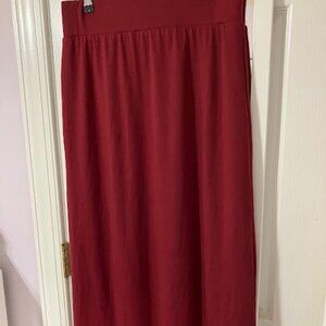 Clarise Premium Knit Maxi Skirt Burgundy